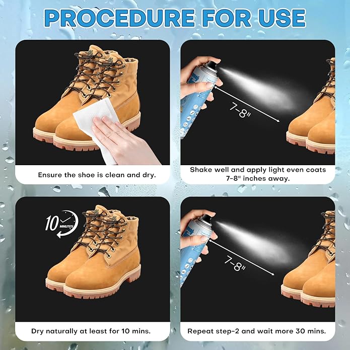 etching Shoe Protector Spray, Suede Protector Spray, Rain & Stain Waterproof - Image 3