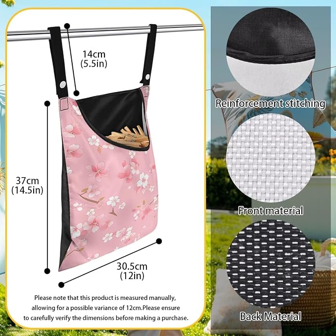 Clothespin Bag, Hanging Laundry Bag, Clothes Lines - Image 6