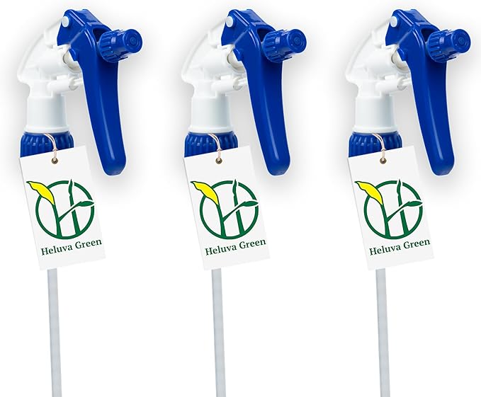 Heluva Green Spray Bottle Nozzle Replacement, Bottle Tops Only by HeluvaGreen