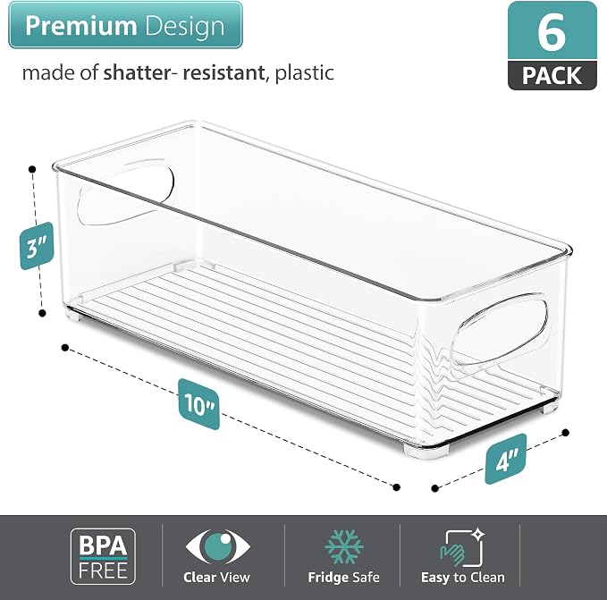 Sorbus Stackable Refrigerator Organizer Bins - Image 4