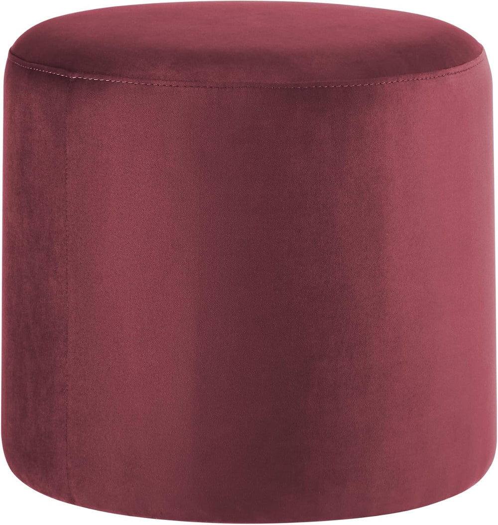Studio Living® 19” Wentworth Ottoman Round Soft Velvet Bench, Stationary Otto...