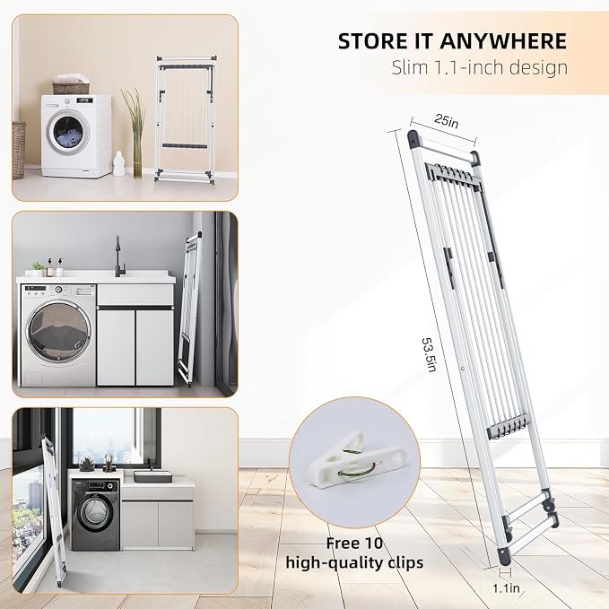 Clothes Drying Rack, Foldable Laundry Rack - Image 5