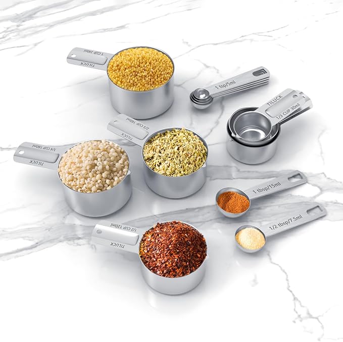 TILUCK Stainless Steel Measuring Spoons Set, Coffee Scoop Spoon, Kitchen Gadgets - Image 5