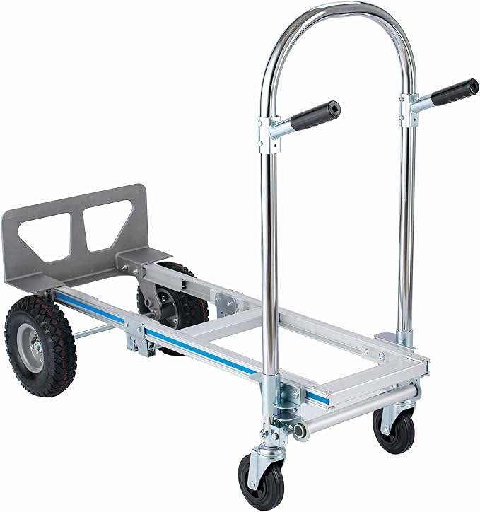 2 in 1 Aluminum Hand Truck Dolly 770lbs Weight Capacity Convertible Hand Truck - Image 4