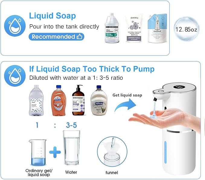 Automatic Liquid Soap Dispenser, 6 Level Adjustable Liquid, Wall Mount Soap - Image 6