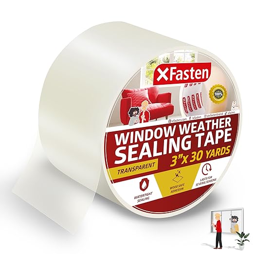 XFasten Window Sealing Tape for Winter 3” x 30 Yards RV Window Stripping for by XFasten