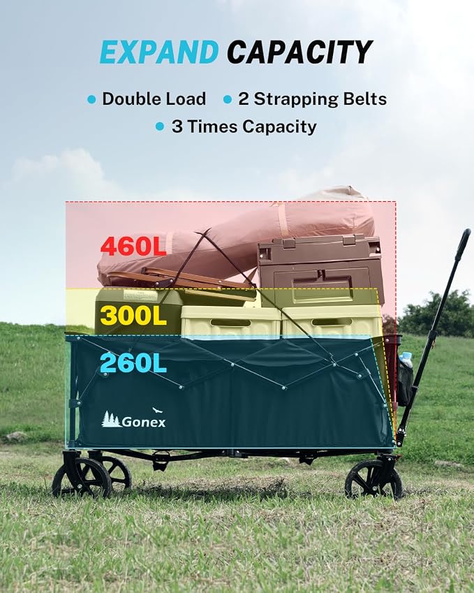 Gonex 48''L Collapsible Foldable Heavy Duty Oversized Wagon - Image 8