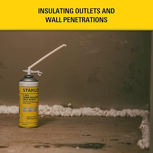 Stanley F993 Expanding Foam Sealant Spray – Gaps & Cracks Filler, PestBlocker - Image 7