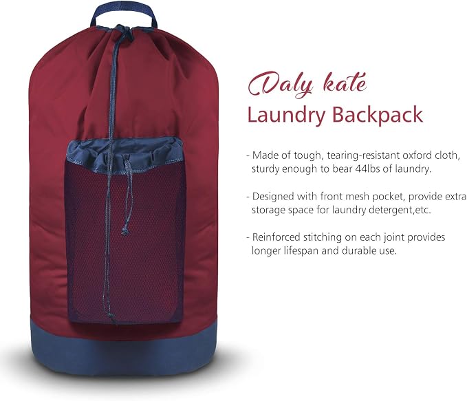 Dalykate Backpack Laundry Bag, Laundry Backpack - Image 5