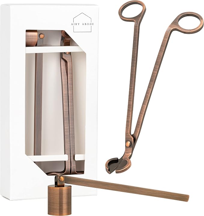 Candle Wick Trimmer and Candle Snuffer Accessory Set – Pick Your Color by Airy+Abode