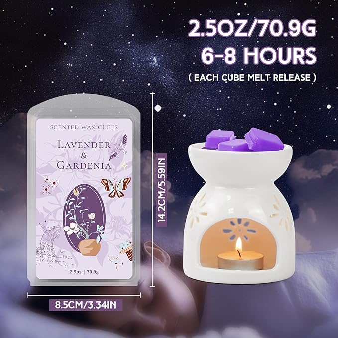 SCENTORINI Wax Melts, Wax Cubes Strong Scent, Long Lasting Lavender Scented - Image 4