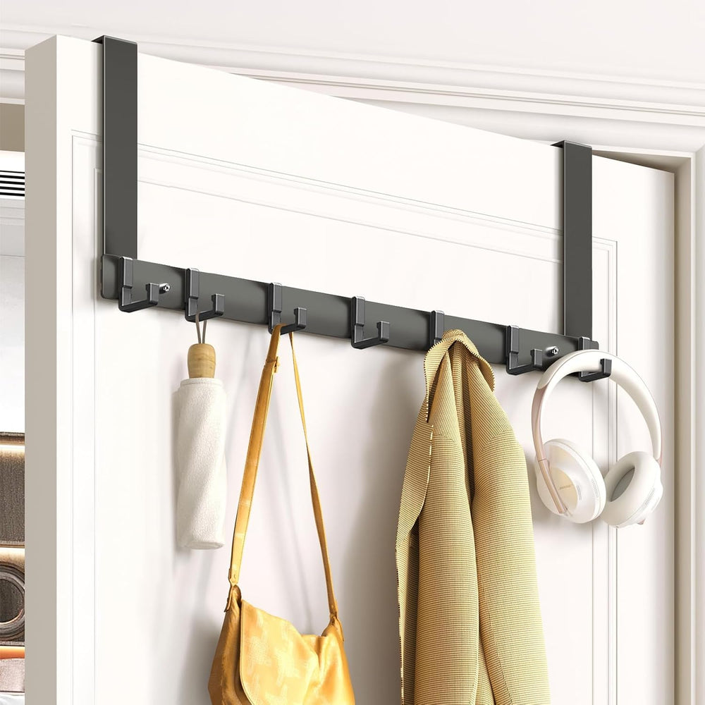 Over Door Hooks, 2 Packs Heavy Duty Over Door Hanger with Rust Resistant Fini...