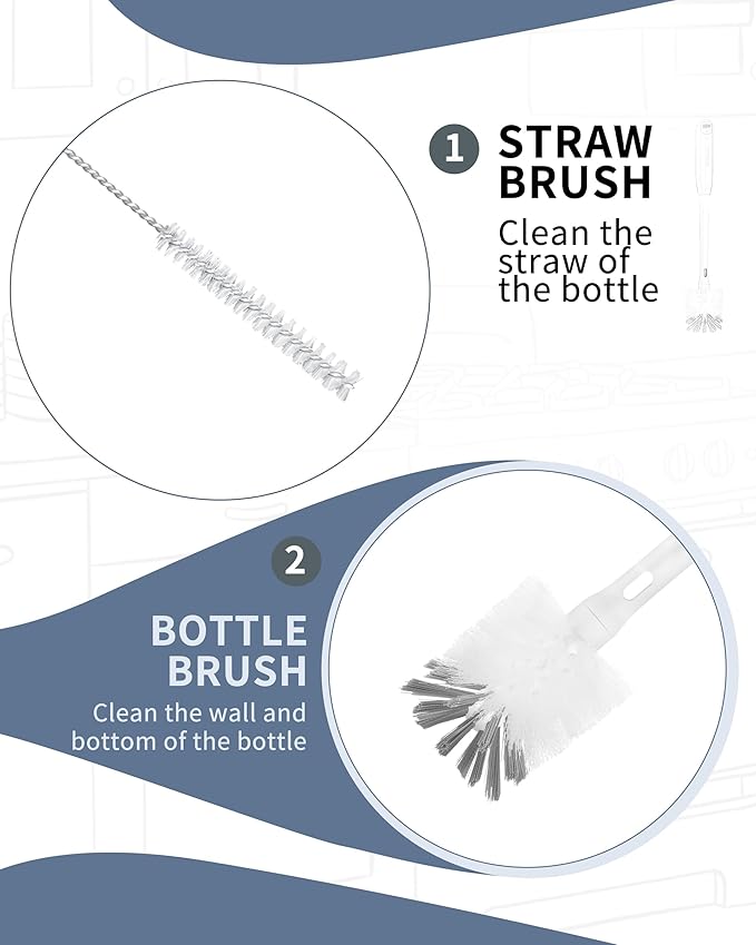 2 in 1 Long Handle Bottle Brush - Image 5