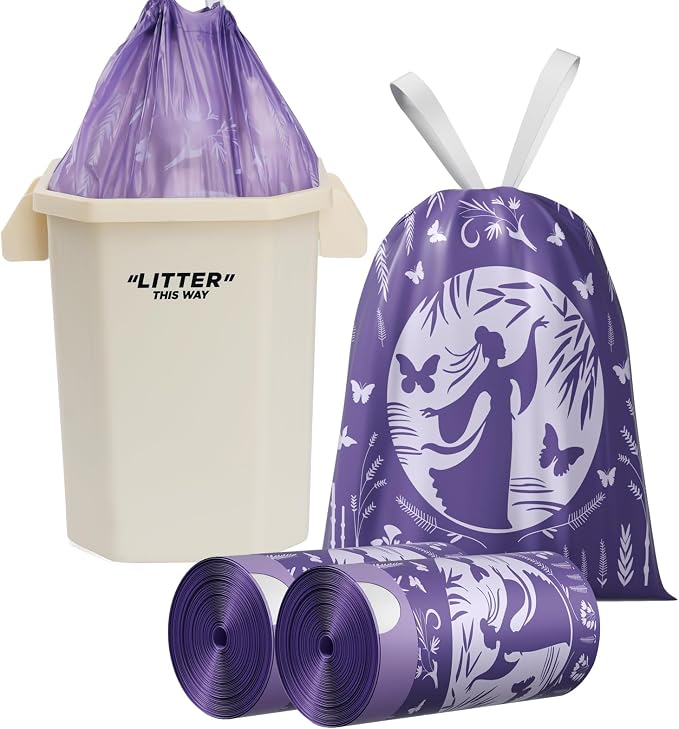 VOK 8 Gallon Trash Bags Drawstring, Medium Trash Bags by Unknown