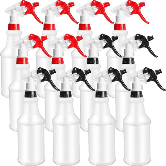 Eccliy 12 Pcs 16 Oz Plastic Spray Bottle, Adjustable Empty Reusable Sprayer by Eccliy