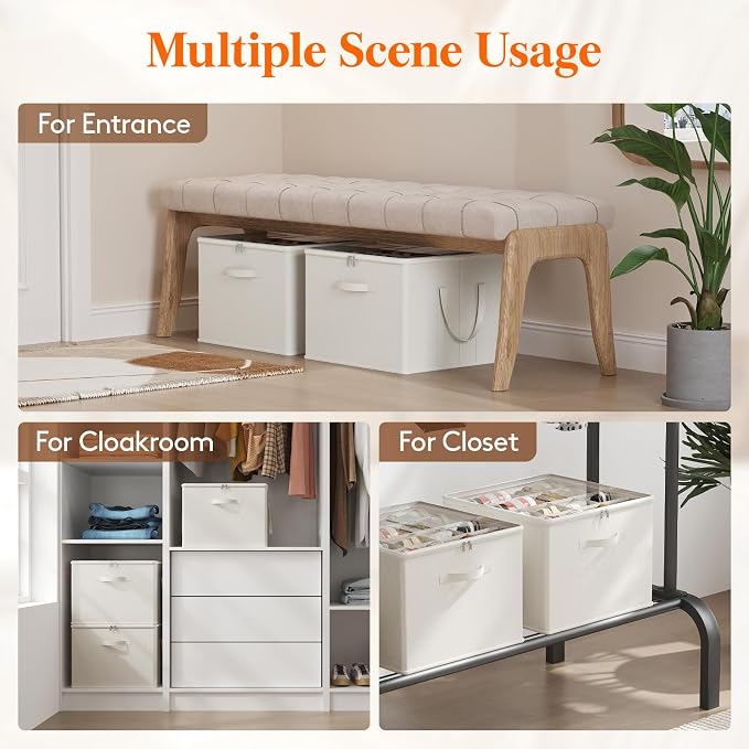 Lifewit Shoe Storage Organizer for Closet Fits 12-16 Pairs, Fabric Large Shoe - Image 8