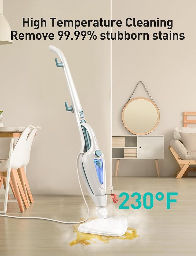 12-in-1 Steam Mop, Fast 15-Sec Heat-Up, 1500W Detachable Handheld Steam Cleaner - Image 2