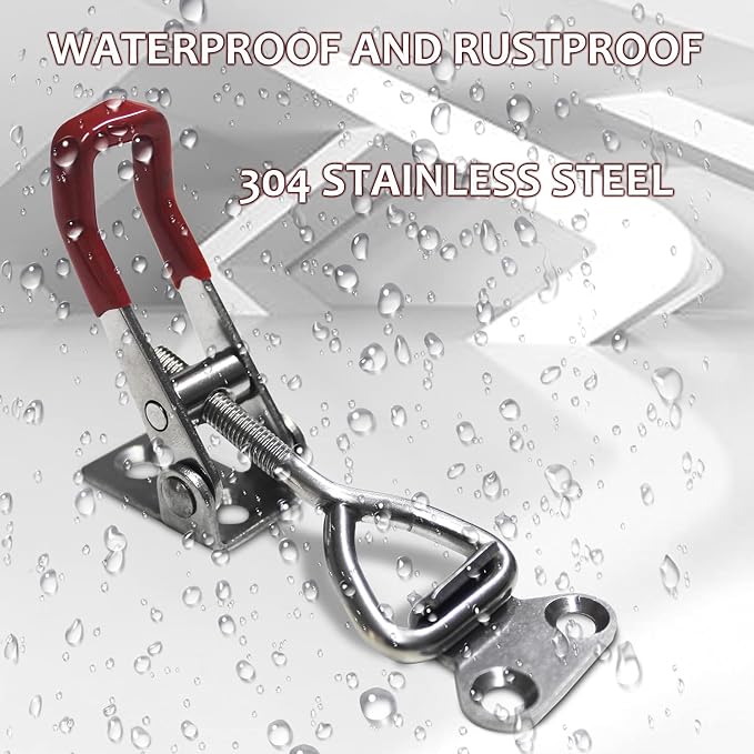 CUKAYO 4pcs Toggle Latch Clamp, 304 Stainless Steel Pull Hasp Latches, Quick - Image 2