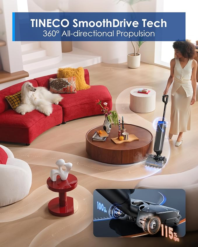 Tineco Floor One S9 Artist Steam Wet Dry Vacuum Cleaner, High-temp Steam - Image 6