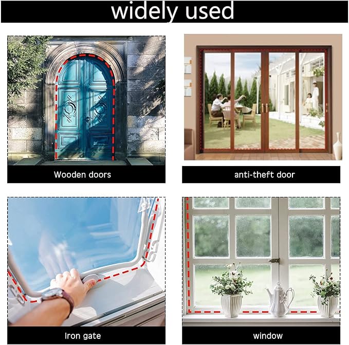 Black Rubber Weather Stripping Door Seal Strip, D Shape Door Rubber Weather - Image 9