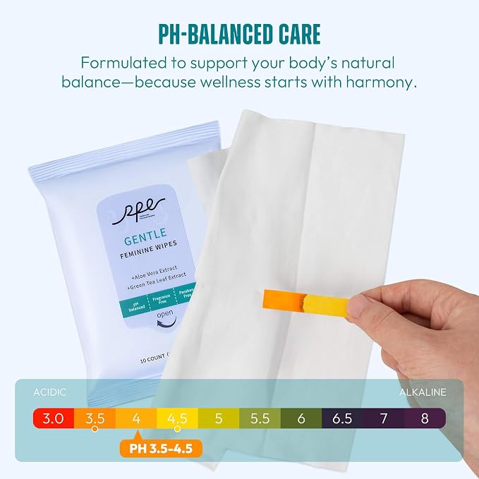 Large Feminine Wipes for Women, pH Balanced Soft Gentle Soothing Unscented - Image 4