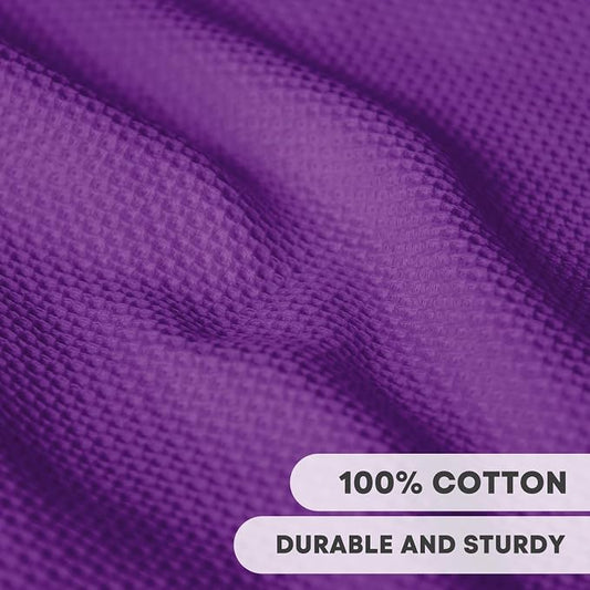 Artoid Mode 100% Cotton Purple Waffle Weave Kitchen Dish Cloths, 12x12 Inch - Image 2