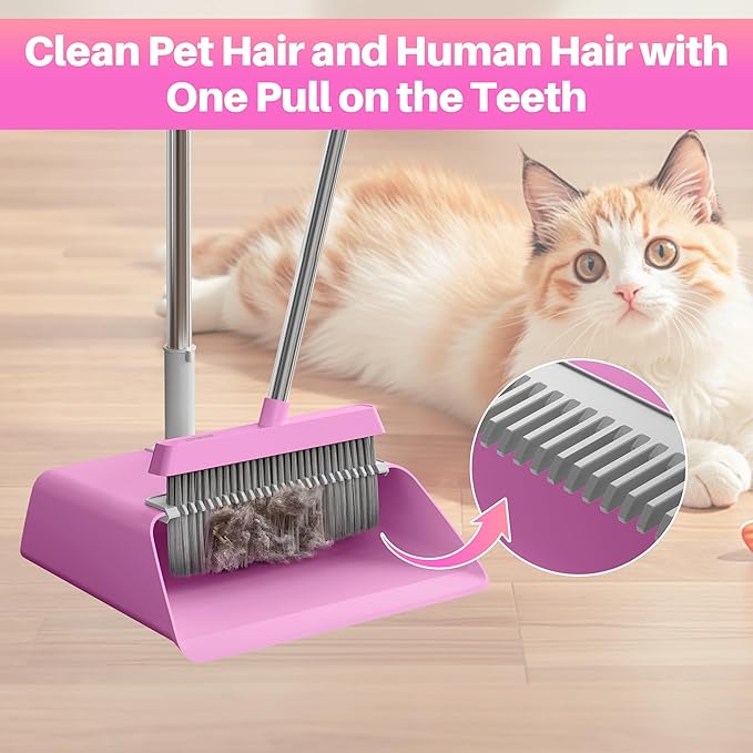 JOYMOOP Pink Broom and Dustpan Set - Image 6