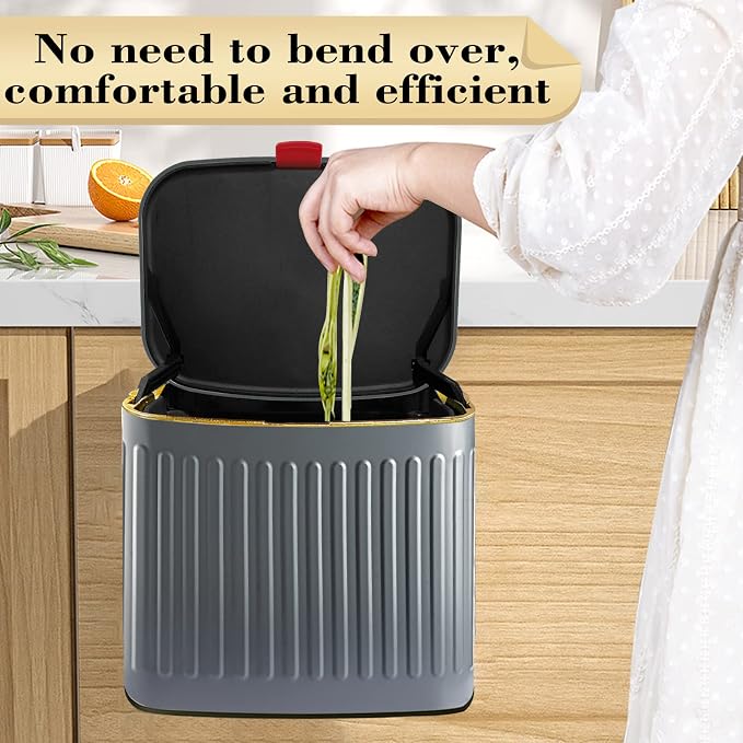 GloDeals Compost Bin, Detachable and Countertop Bin, 4 Liter / 1.06 Gallon - Image 2