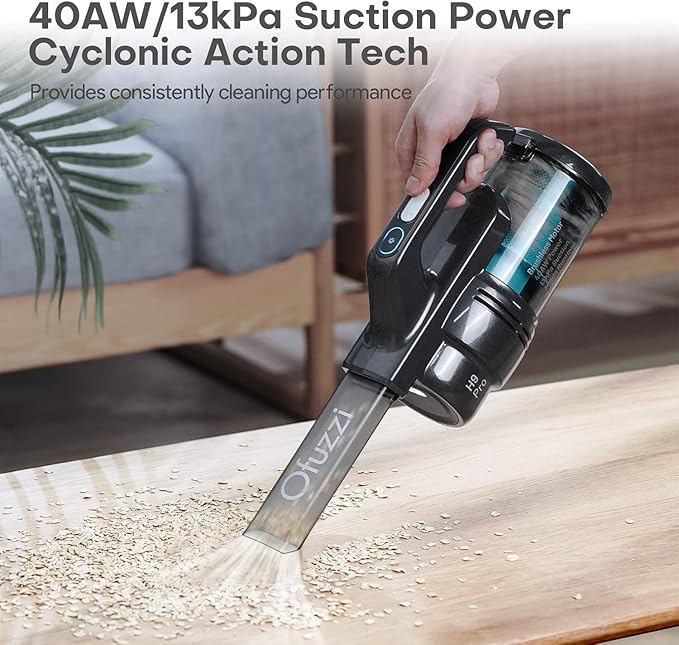 Ofuzzi H9 Pro Handheld Vacuum Cleaner, Extra-Long Crevice Tool, 40AW/13kPa - Image 2