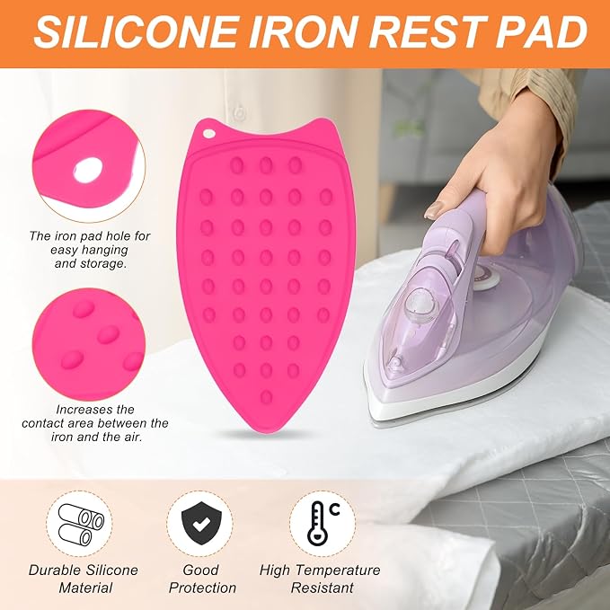 PATIKIL Silicone Iron Rest Pad, Rose Red - Image 3