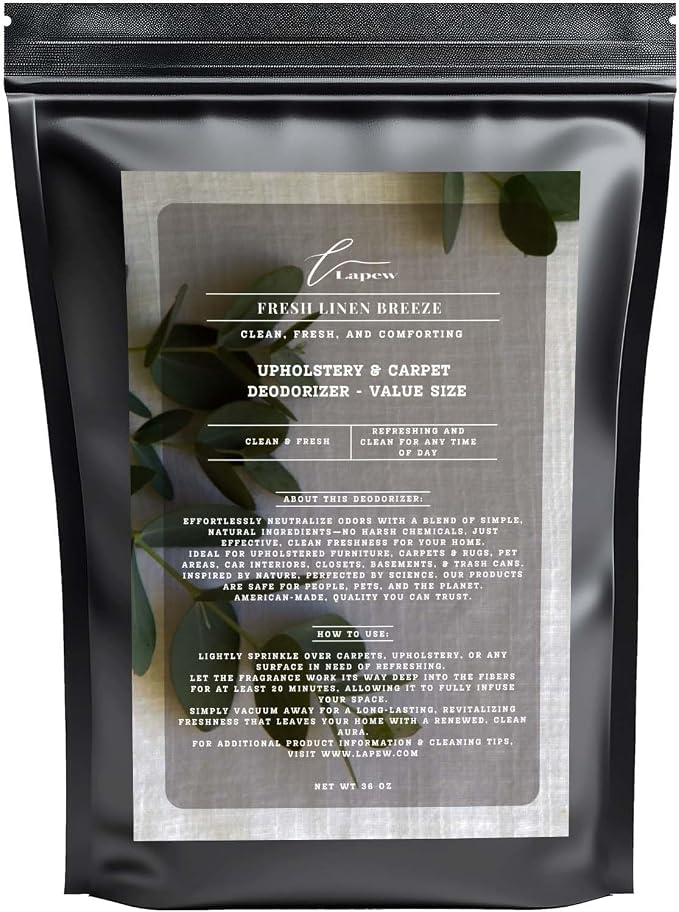 Fresh Linen Breeze Carpet Freshener Powder Refill 36 oz | Powerful Odor by Lapew