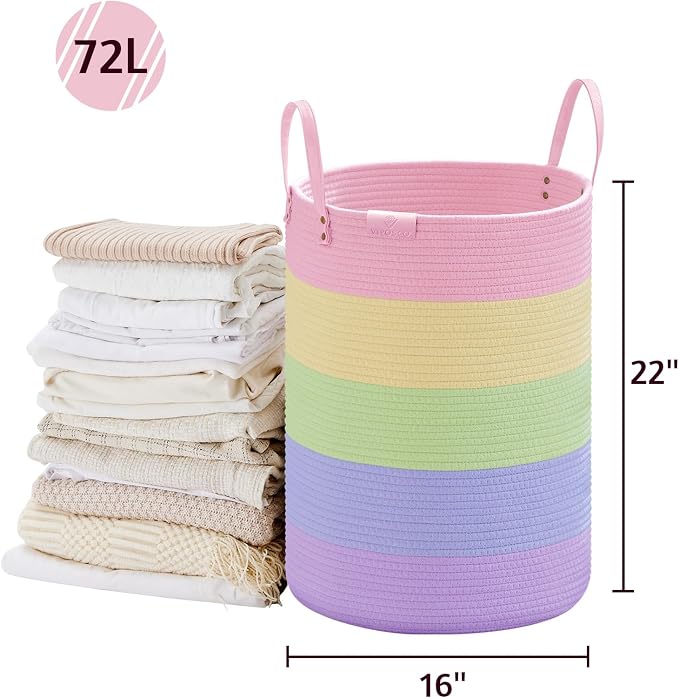 VIPOSCO Tall Laundry Basket, Large Dirty Clothes Hamper - Image 5