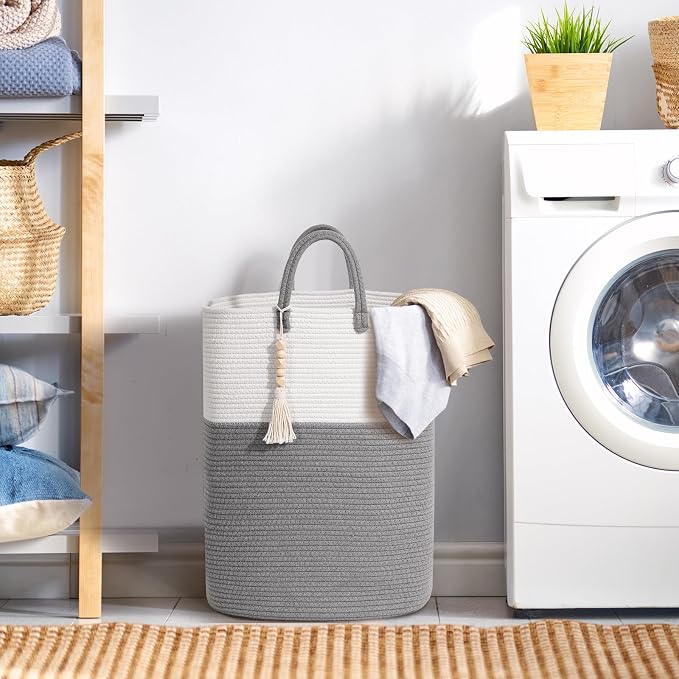Woven Laundry Basket for Clothes, 100L Large Rectangle Laundry Hampers - Image 2