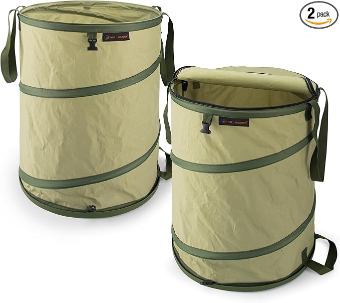 YUDI & GARDEN 29 Gallon Hard Bottom Collapsible Trash Can｜Collapsible Garden by YUDIGARDEN