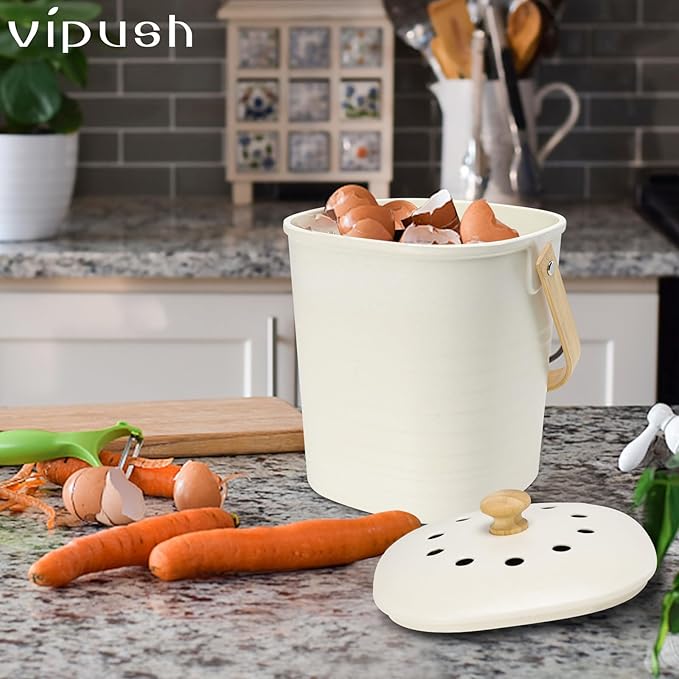 Vipush Bamboo Fiber Compost Bin - Image 7