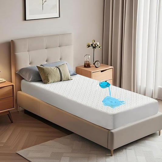 Waterproof Mattress Protector, Twin XL Size Mattress Pad Fitted 6-15" Deep by Bedlore