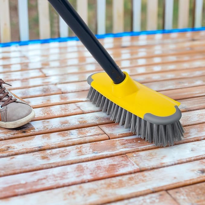 Deck Brush with Long Handle, Floor Scrub Broom - Image 6