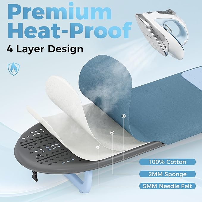 KINGBOARD Tabletop Ironing Board, Small Ironing Board - Image 5