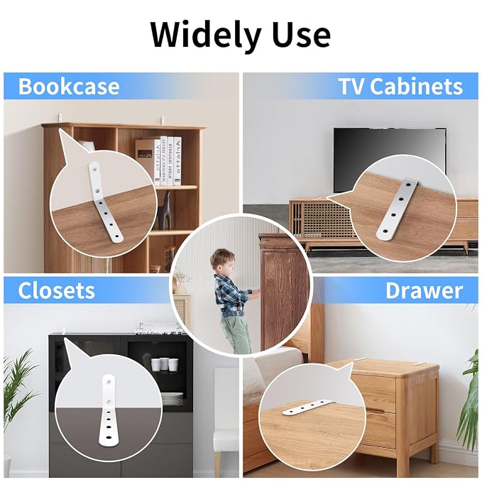furniture anchors wall safety straps: Anti-Tip Anchor Kit Secure dresser - Image 7