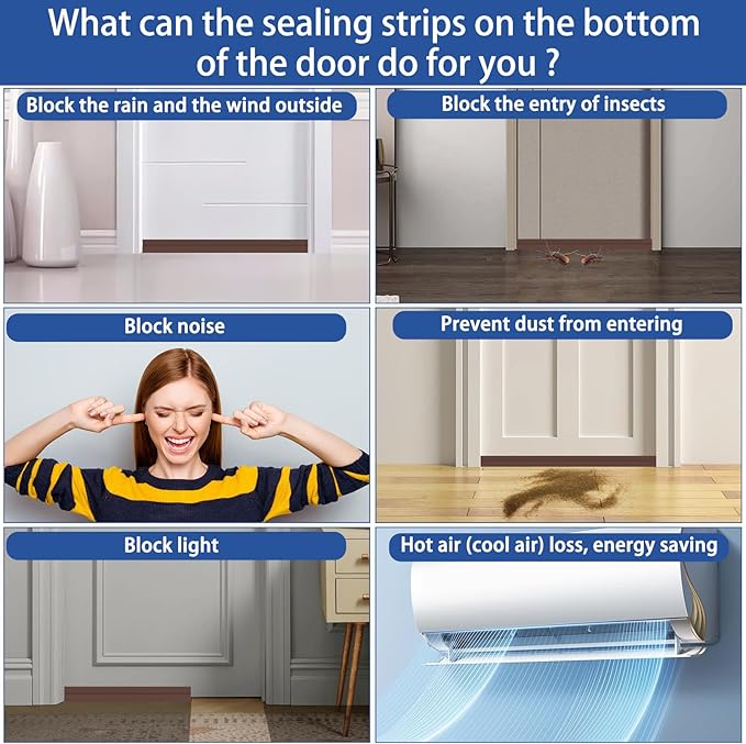 Under Door Draft Stopper, Self-Adhesive Door Sweep - Image 6