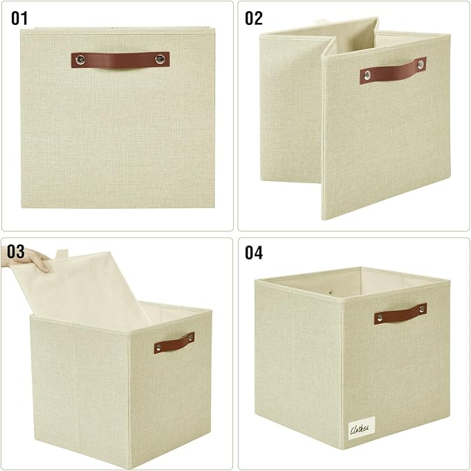 Collapsible Fabric Storage Cube Bins - Image 7