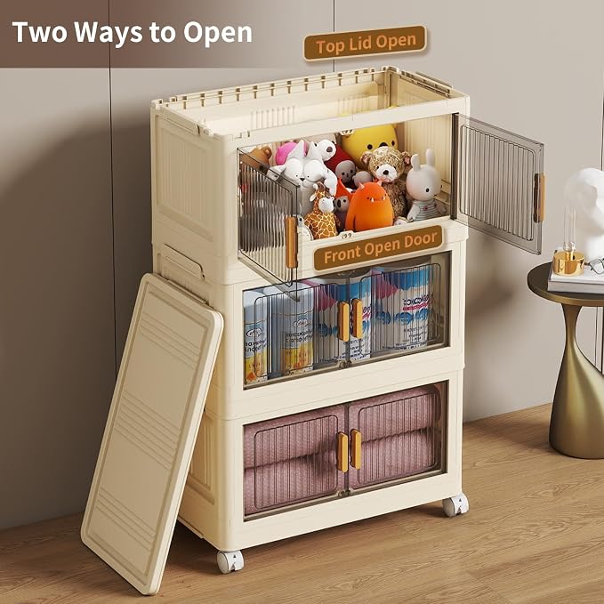 3 Tier Stackable Plastic Storage Bins - Image 5