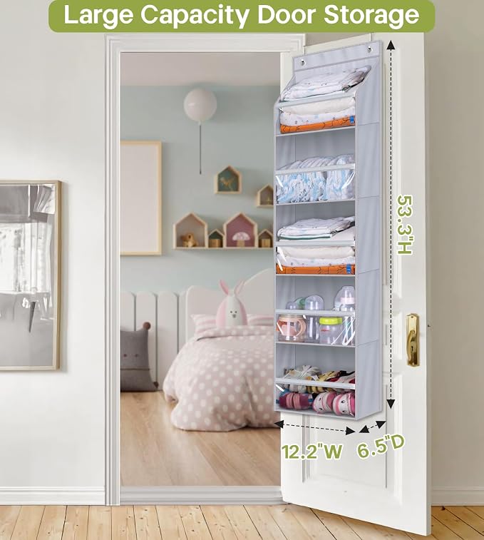 AOODA Over the Door Organizer, Large Capacity Closet Door Hanging Organizer - Image 2