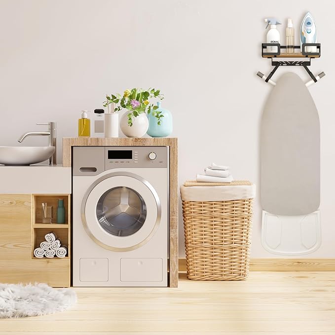 Ironing Board Holder Wall Mount, Iron Board Wall Hanger, Laundry Room - Image 2