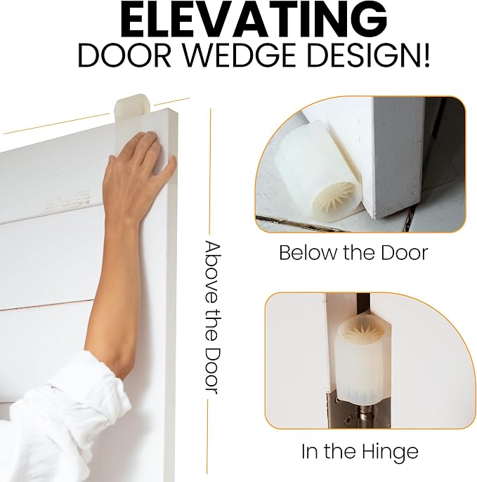 Ducki 2 Pack Door Wedge Stopper - 3 in 1 Thermoplastic Rubber Door Stop Wedge - Image 4
