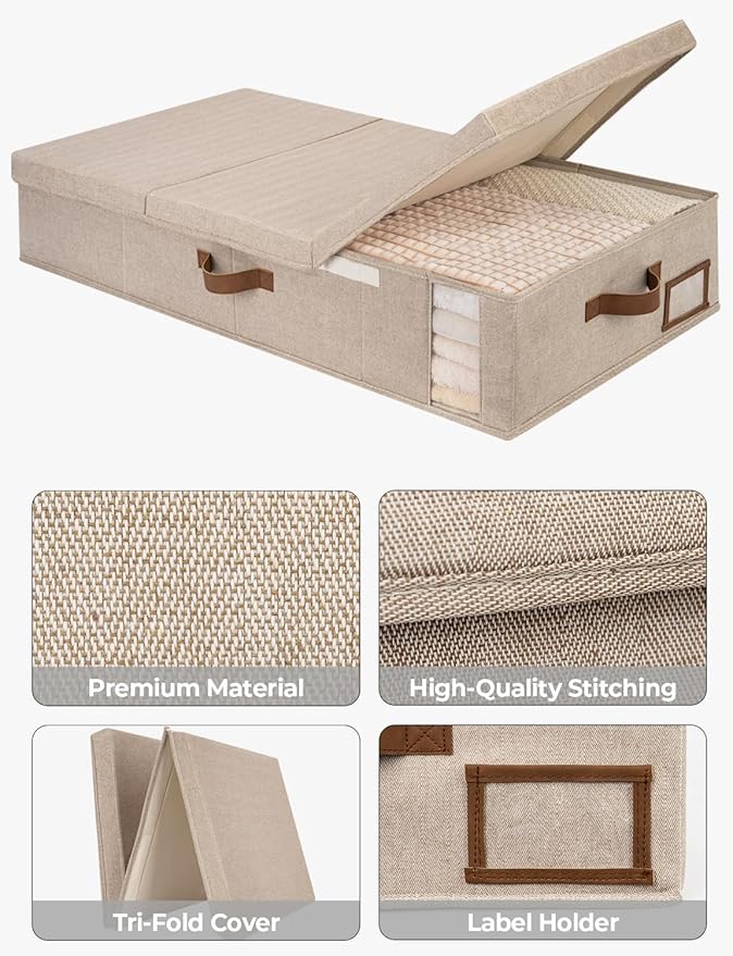 StorageWorks 2-Pack Jumbo Under Bed Storage Bins - Image 4