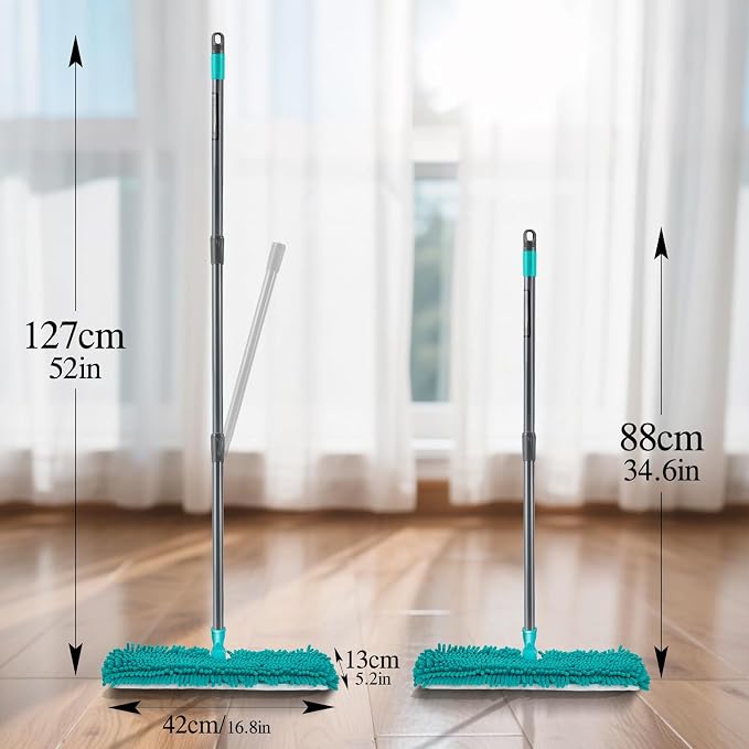 MASTERTOP Microfiber Flat Mop, Double-Sided Dust Mop - Image 7