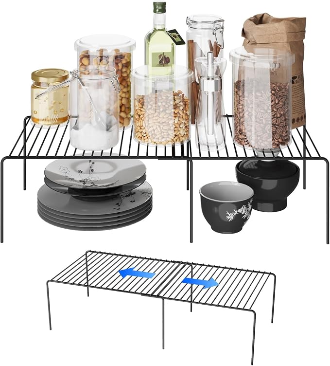 Expandable Storage Shelf, Pantry Organizers and Storage, Adjustable Rustproof by DPZM