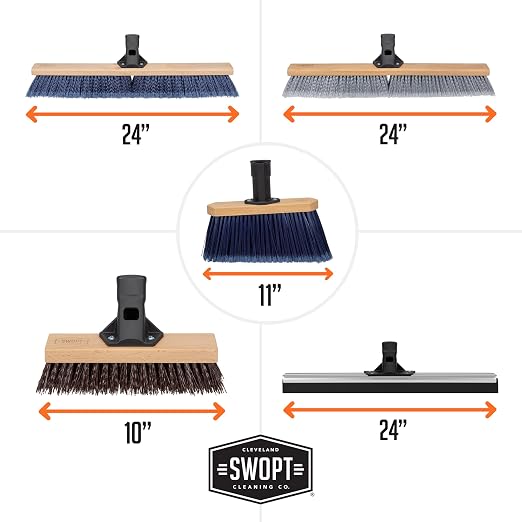 SWOPT Garage Kit — Includes 48” and 60” Wooden Handles, Smooth Surface Push - Image 6