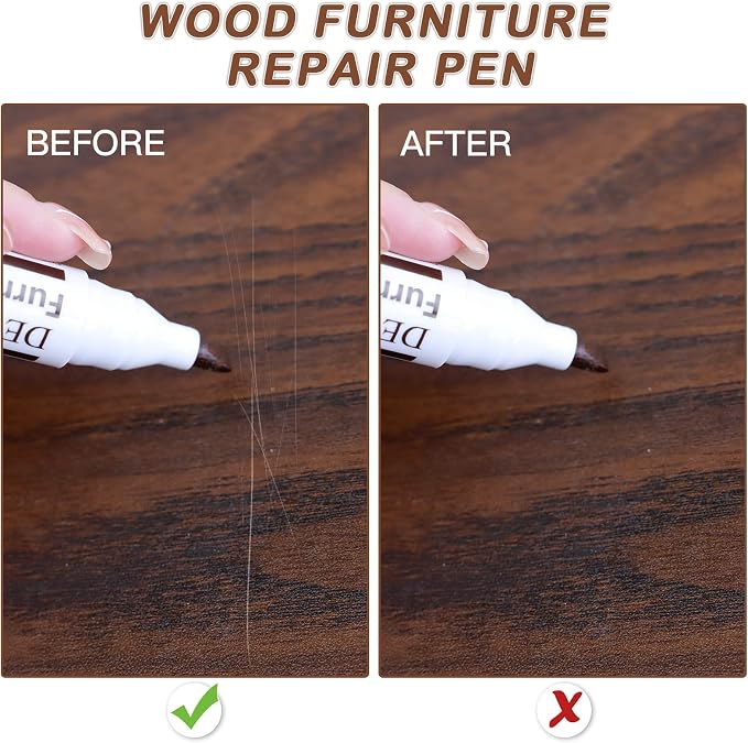 New Upgrade Furniture Pens for Touch Up, 12 Colors Wood Scratch Repair Markers - Image 4